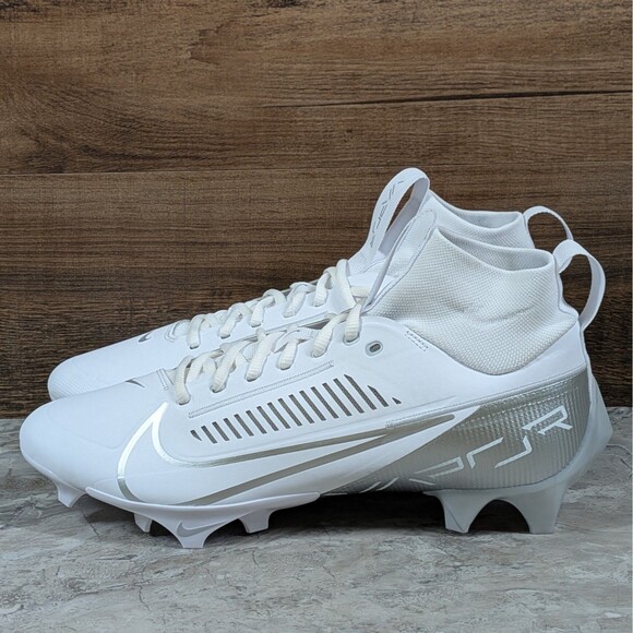 Nike Vapor Edge Pro 360 2 Men\'s 10.5 White Silver Football Cleats DA5456-102 main image 5